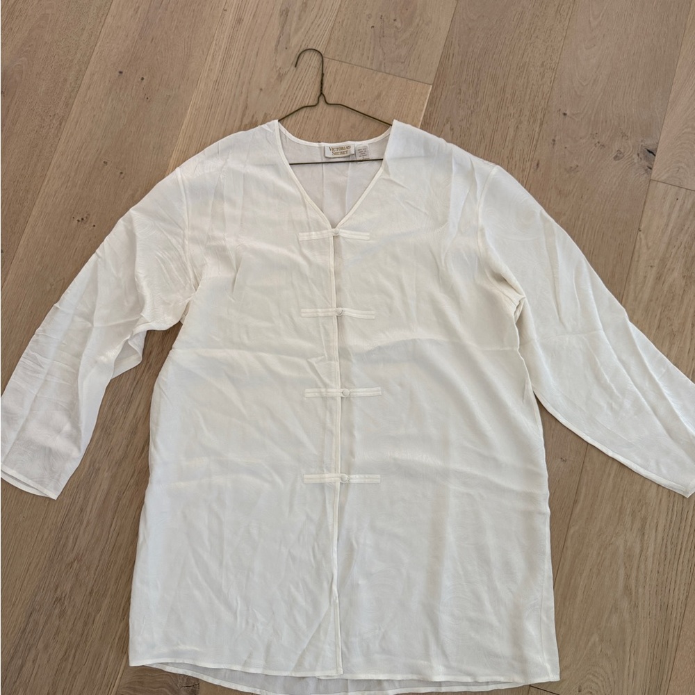 Victoria's Secret White Lightweight Pajama Top